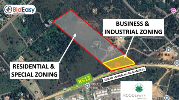 8.5Ha PRIME DEVELOPMENT LAND (ZONED: COMMERCIAL / INDUSTRIAL / RESI) - ZAMBESI